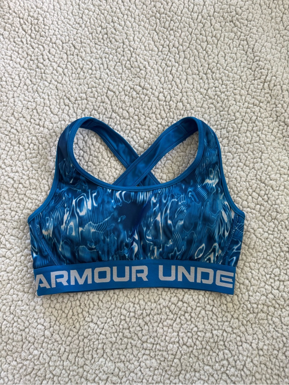 Under Armour Blue Wave Racerback Sports Bra